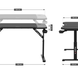 Huzaro Hero 2.6 pelipöytä musta