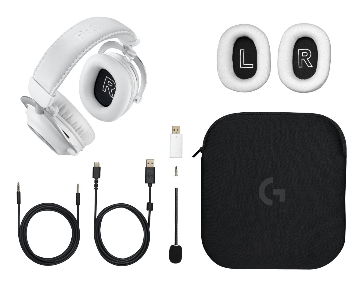 Logitech G 981-001269 Langattomat kuulokkeet/headset Langaton Head-band Gaming Bluetooth Valkoinen