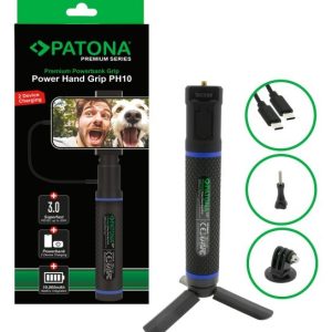 PATONA Premium Grip Power Hand PH10 + powerbank Musta