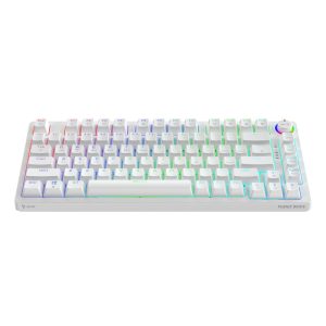 SAVIO PHENIX WHITE Langaton mekaaninen näppäimistö, Gateron Red Pro, ABS
