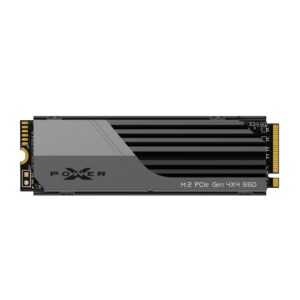 SILICON POWER PCIe Gen 4x4 XS70 Sisäinen SSD-asema SSD 1TB M.2 2280 NVMe 1.4 (SP01KGBP44XS7005) Musta, harmaa
