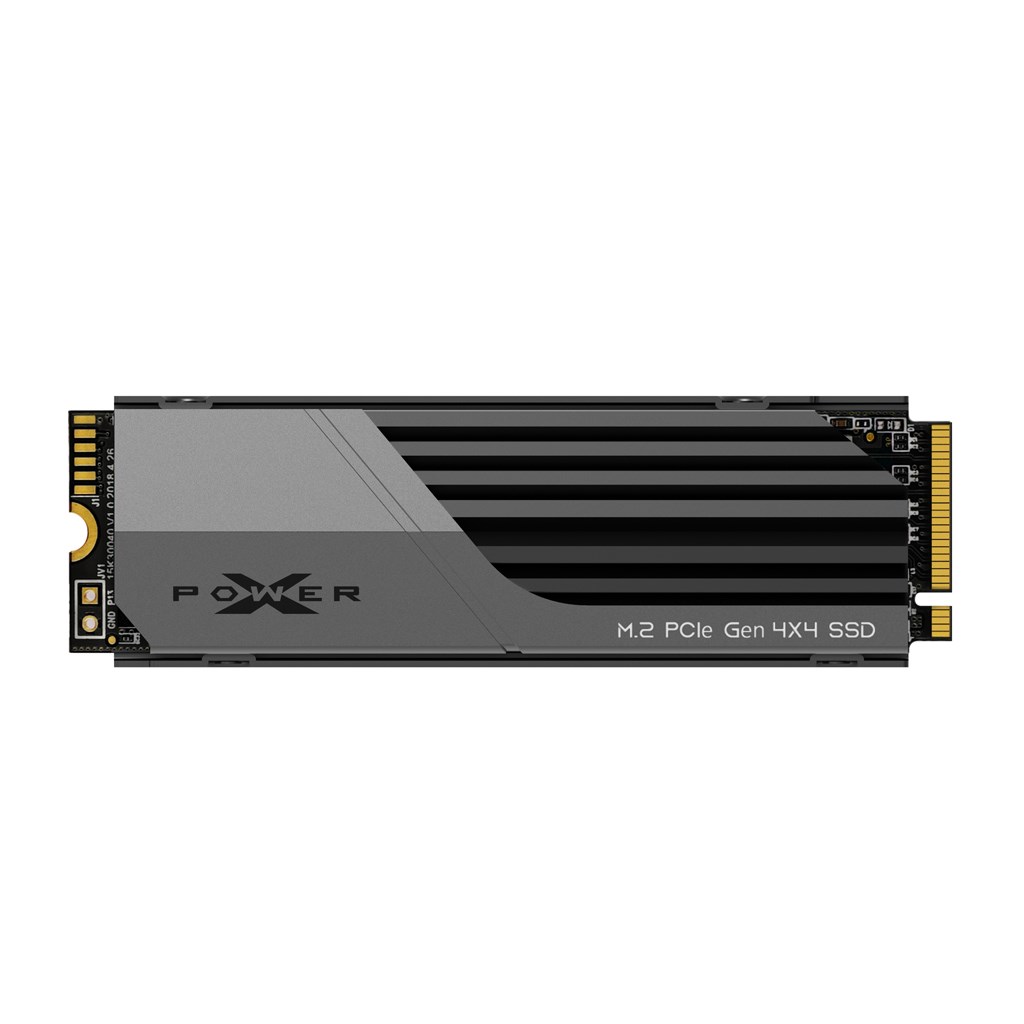 SILICON POWER PCIe Gen 4x4 XS70 Sisäinen SSD-asema SSD 1TB M.2 2280 NVMe 1.4 (SP01KGBP44XS7005) Musta, harmaa