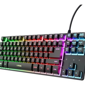 Trust GXT 833 Thado TKL näppäimistö Gaming USB QWERTY US englanti Musta