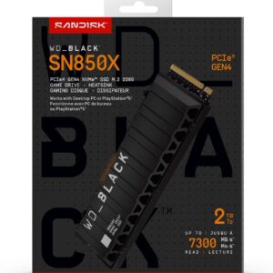 Western Digital Black WD_BLACK™ SN850X NVMe™ SSD, VIRRAN SANDISK 2 Tt, [Jähdytyslevyllä]