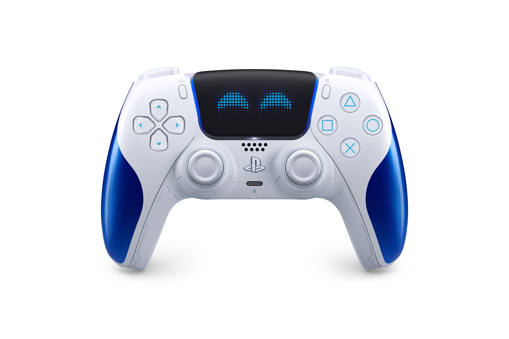 Sony DualSense langaton ohjain – ASTRO BOT Joyful Limited Edition sininen, valkoinen Bluetooth/USB-peliohjain analoginen / digitaalinen Android, MAC, PC, PlayStation 5, iOS