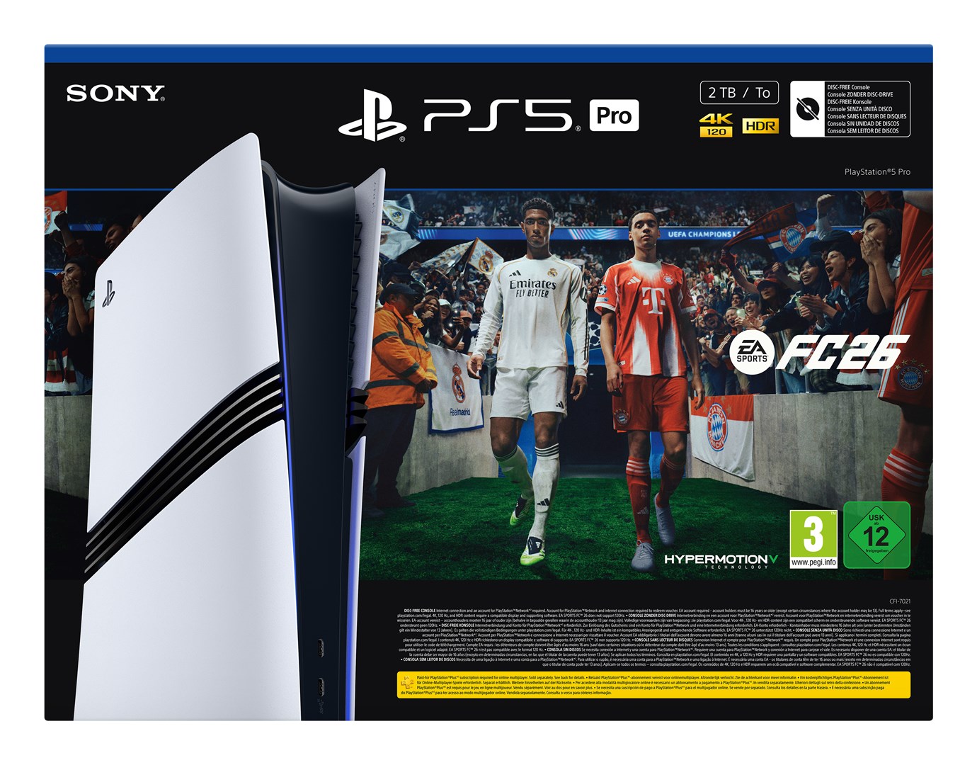 Sony PlayStation 5 Pro + EA Sports FC 26 Bundle 2 TB Wi-Fi Musta, valkoinen