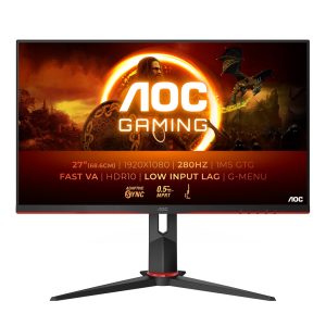 AOC G2 27G2ZN3/BK tietokonenäyttö 68,6 cm (27") 1920 x 1080 pikseliä Full HD LCD musta, punainen