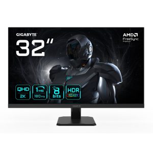 GIGABYTE GS32QA 32 tuuman QHD-pelinäyttö - 2560 x 1440, 180 Hz, 1ms, 300 cd/m², FreeSync Premium, HDR Ready, HDMI 2.0, Displayport 1.4