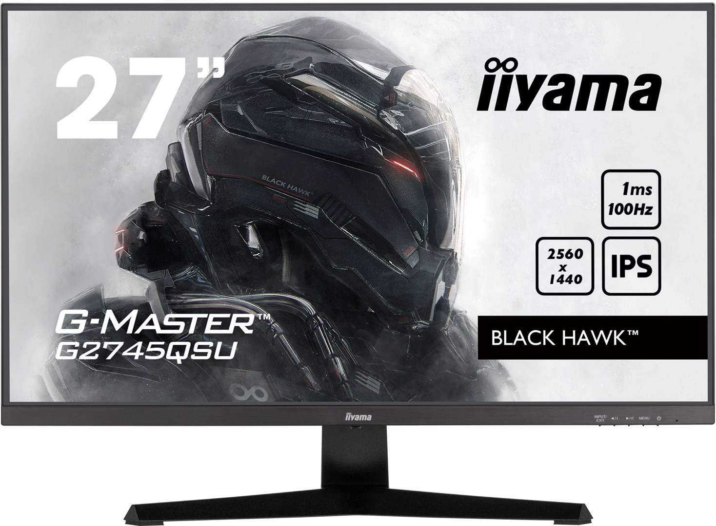 iiyama G-MASTER G2745QSU-B2 tietokonenäyttö 68,6 cm (27") 2560 x 1440 pikseliä Wide Quad HD LED musta