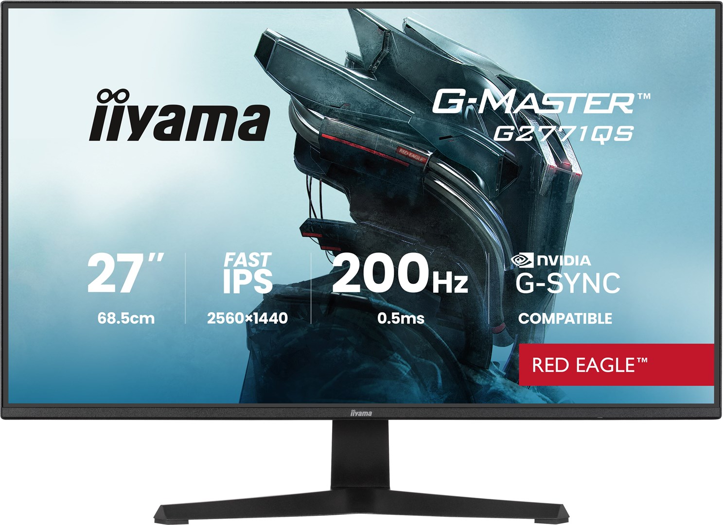 iiyama G-MASTER G2771QS-B1 tietokonenäyttö 68,6 cm (27") 2560 x 1440 pikseliä Wide Quad HD Black